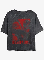 Marvel Deadpool & Wolverine Poster SNIKT Girls Mineral Wash Crop T-Shirt