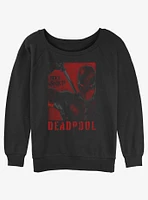 Marvel Deadpool & Wolverine Poster SNIKT Girls Slouchy Sweatshirt