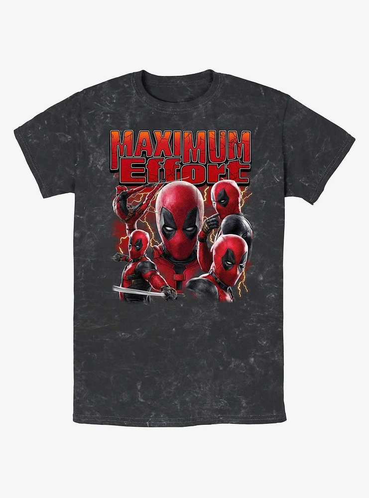 Marvel Deadpool & Wolverine Maximum Effort Mineral Wash T-Shirt Hot Topic Web Exclusive