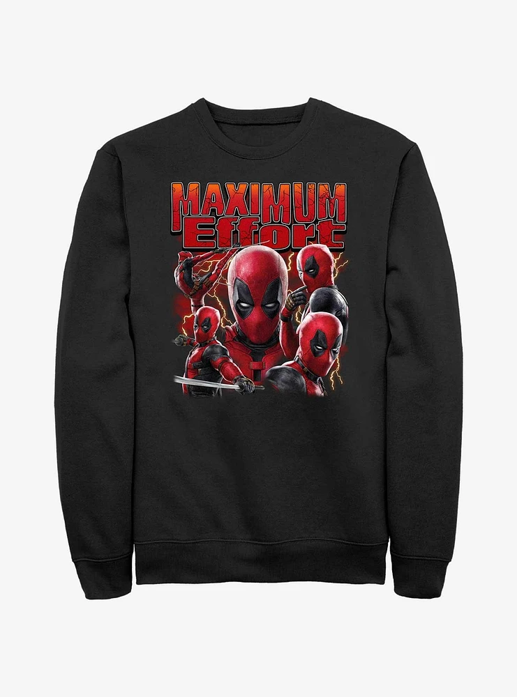 Marvel Deadpool & Wolverine Maximum Effort Sweatshirt Hot Topic Web Exclusive