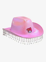 My Melody Iridescent Rhinestone Fringe Cowboy Hat