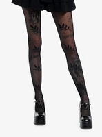 Black Fern & Polka Dots Tights