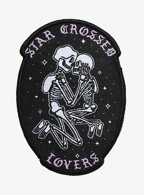 Star Crossed Skeleton Lovers Patch By Deadly Doodles