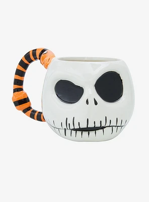 Disney The Nightmare Before Christmas Jack Skellington Sculpted Skull Mug