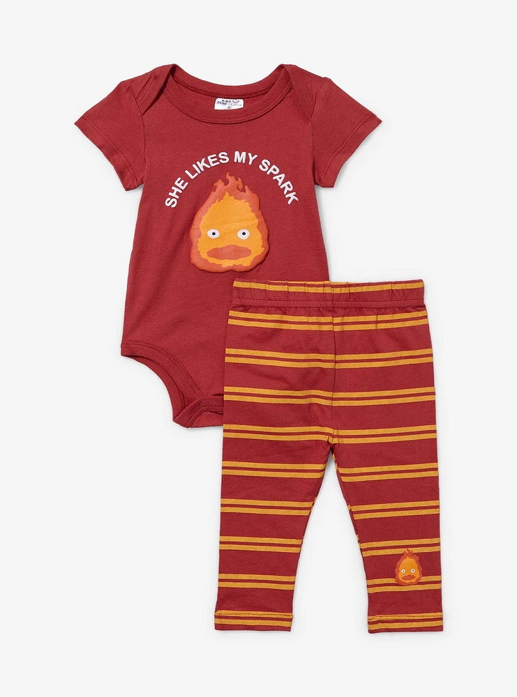 Studio Ghibli Howl's Moving Castle Calcifer Infant One-Piece & Pants Set - BoxLunch Exclusive