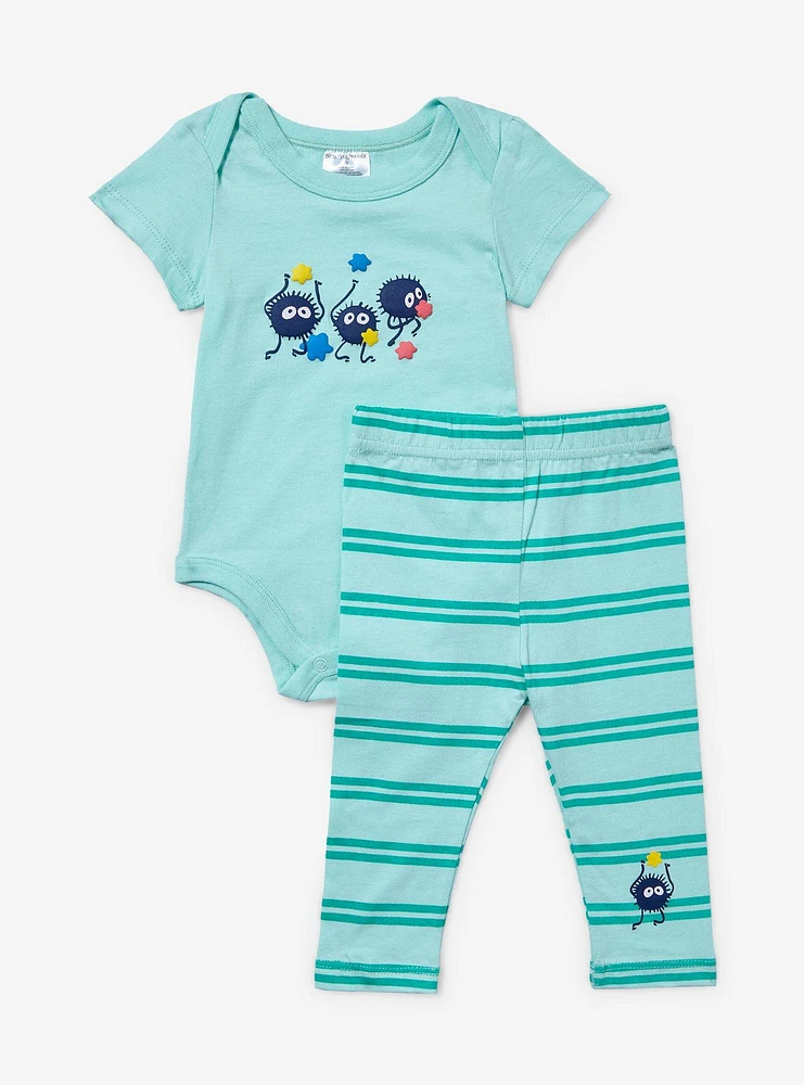 Studio Ghibli Spirited Away Soot Sprites Infant One-Piece & Pants Set - BoxLunch Exclusive