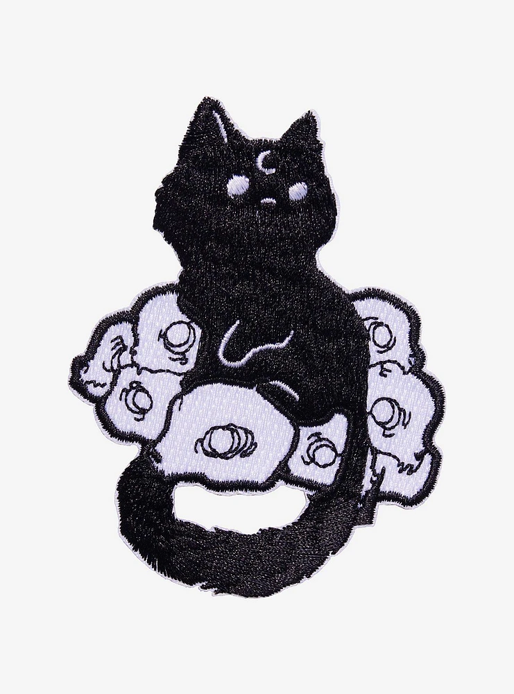 Black Cat Skulls Patch