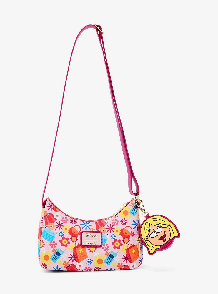 Loungefly Disney Lizzie McGuire Floral Icons Allover Print Crossbody Bag with Coin Purse