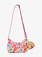 Loungefly Disney Lizzie McGuire Floral Icons Allover Print Crossbody Bag with Coin Purse