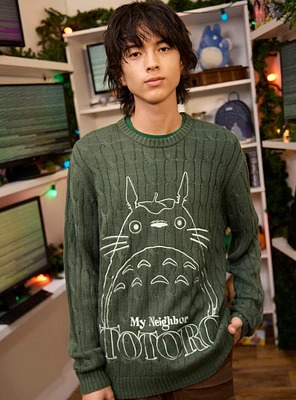 Our Universe Studio Ghibli® My Neighbor Totoro Embroidered Cable Knit Sweater