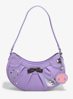 Her Universe Kuromi Lavender Baguette Bag With Mirror Key Chain