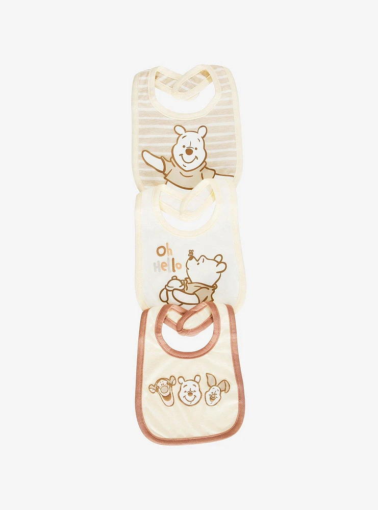 Disney Winnie the Pooh Pooh Bear and Friends Neutral Bib Set