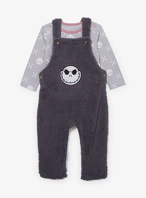 Disney The Nightmare Before Christmas Jack Skellington Infant Sherpa Overalls & Shirt Set