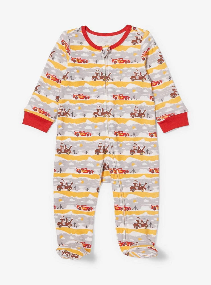 Disney Pixar Cars Lightning McQueen & Mater Horizontal Allover Print Infant One-Piece