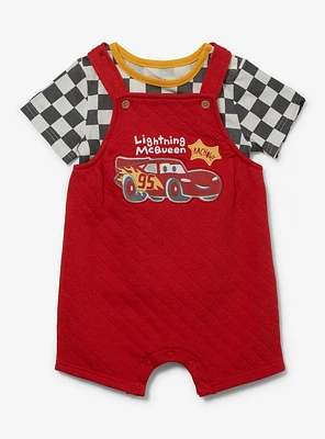 Disney Pixar Cars Lightning McQueen Quilted Infant T-Shirt & Overall Set