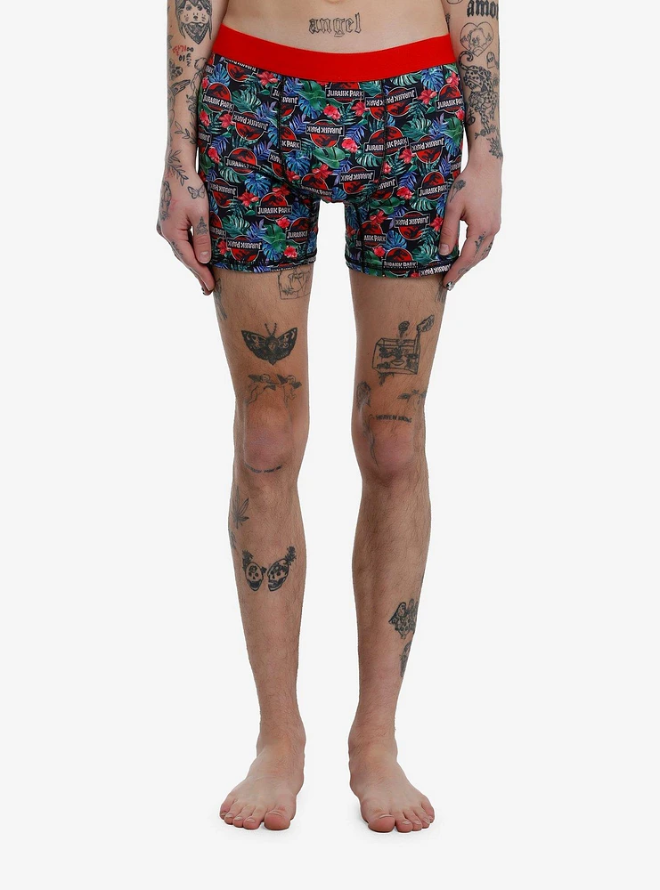 Jurassic Park Tropical Leaf Boxer Briefs