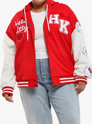 Hello Kitty Patch Girls Varsity Jacket Plus