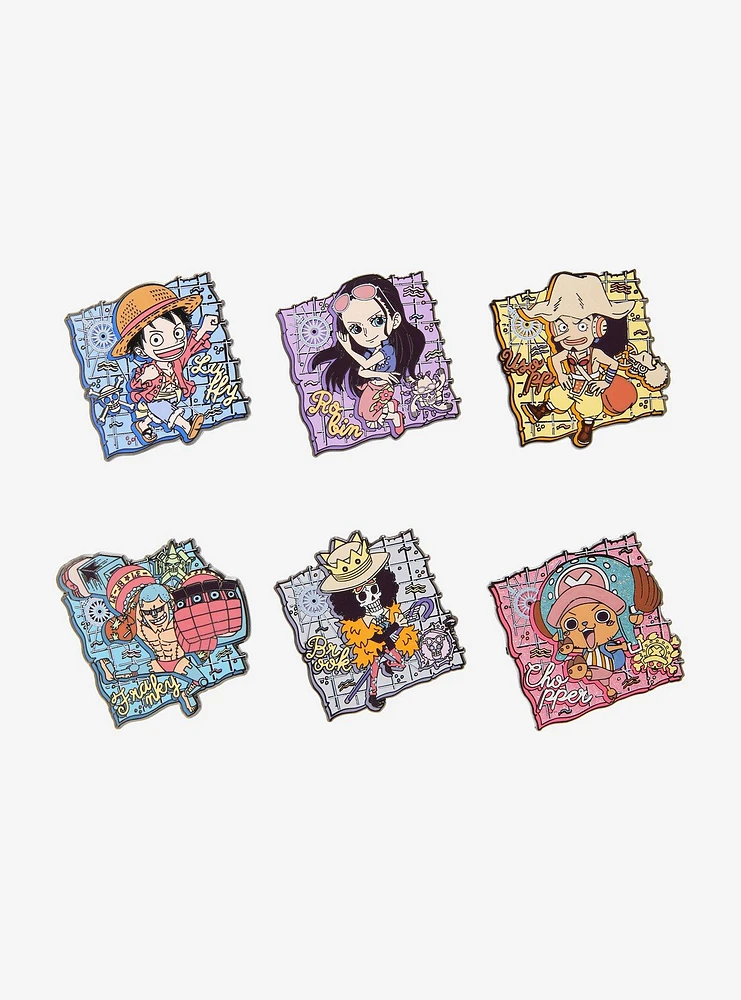 Loungefly One Piece Character Map Blind Box Enamel Pin - BoxLunch Exclusive