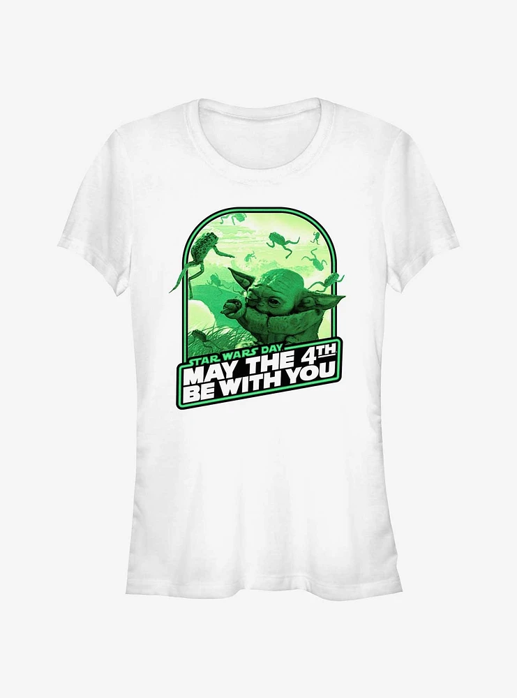 Star Wars Grogu Frog Food May The 4th Be With You Girls T-Shirt