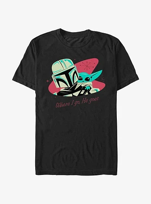 Star Wars Where We Go Mando & Grogu T-Shirt