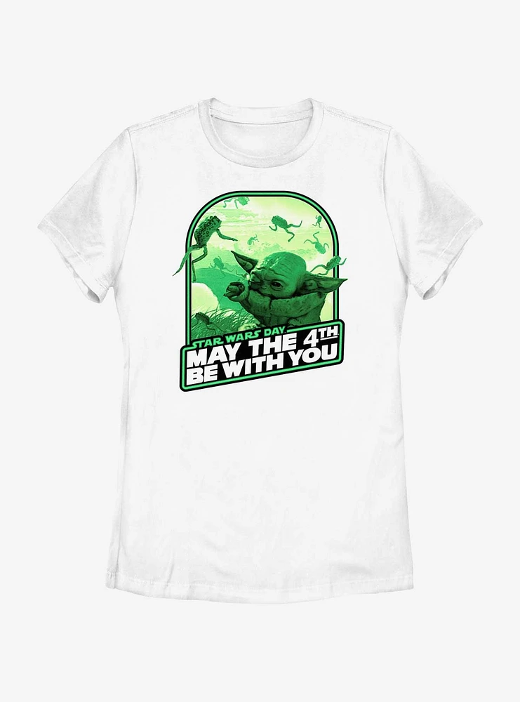 Star Wars Grogu Frog Food May The 4th Be With You Womens T-Shirt