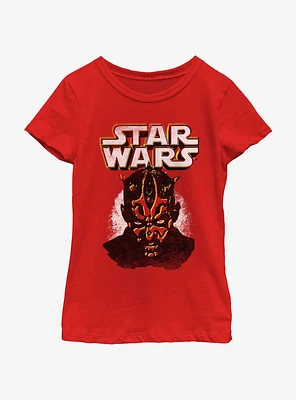 Star Wars Darth Maul Portrait Youth Girls T-Shirt