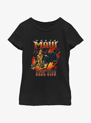 Star Wars Darth Maul Sith Flames Youth Girls T-Shirt