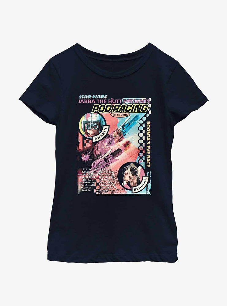 Star Wars Pod Racing Poster Youth Girls T-Shirt