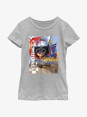 Star Wars Young Anakin Pod Race Poster Youth Girls T-Shirt