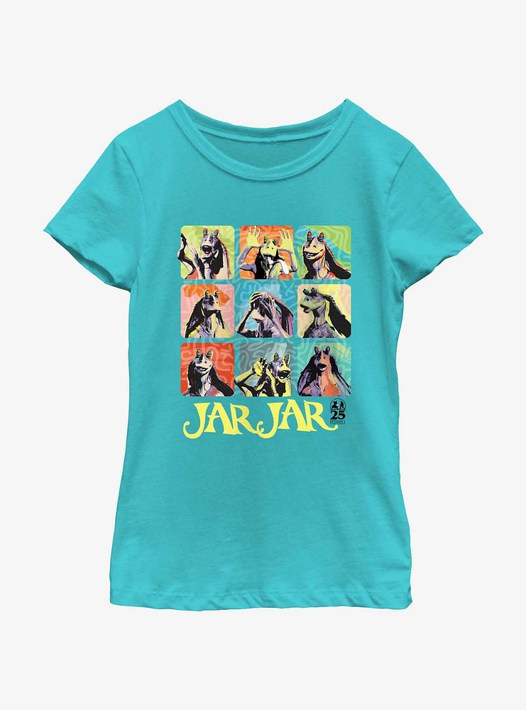 Star Wars Jar Faces Youth Girls T-Shirt