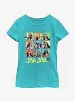 Star Wars Jar Faces Youth Girls T-Shirt