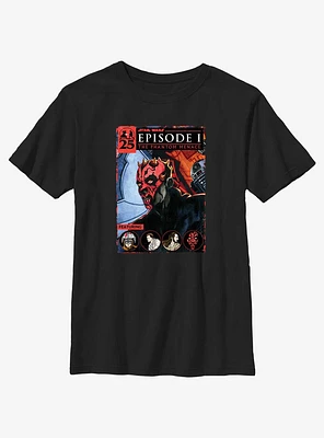 Star Wars Darth Maul Cover Youth T-Shirt