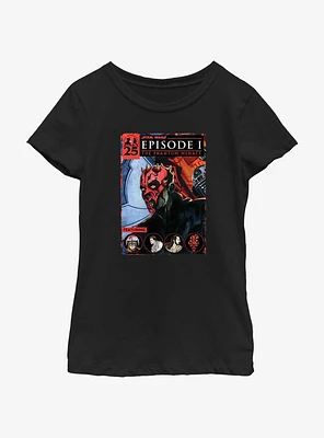 Star Wars Darth Maul Cover Youth Girls T-Shirt