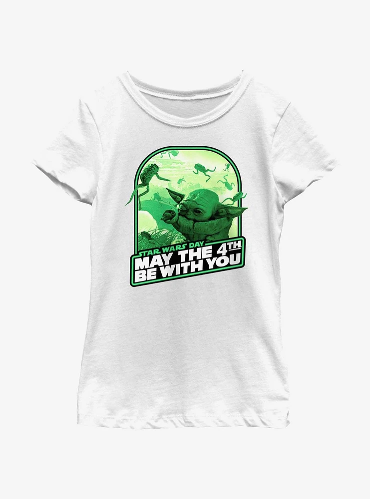 Star Wars Grogu Frog Food May The 4th Be With You Youth Girls T-Shirt