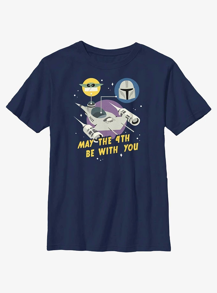 Star Wars Mando & Grogu May The 4th Be With You Youth T-Shirt