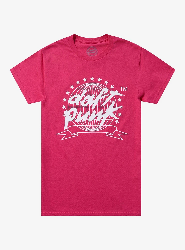 Daft Punk World Logo Boyfriend Fit Girls T-Shirt