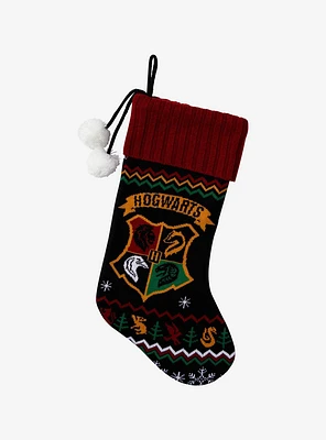 Harry Potter Hogwarts Crest Knit Stocking