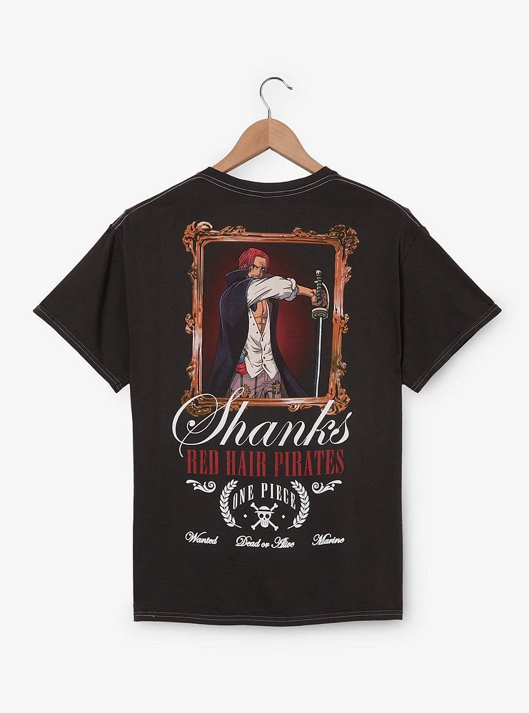 One Piece Shanks Frame Portrait T-Shirt - BoxLunch Exclusive