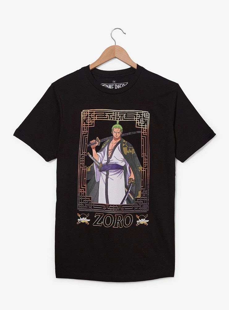 One Piece Roronoa Zoro Frame Portrait T-Shirt - BoxLunch Exclusive