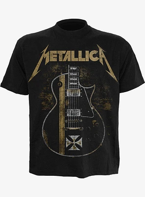 Metallica Hetfield Iron Cross Front Print T-Shirt