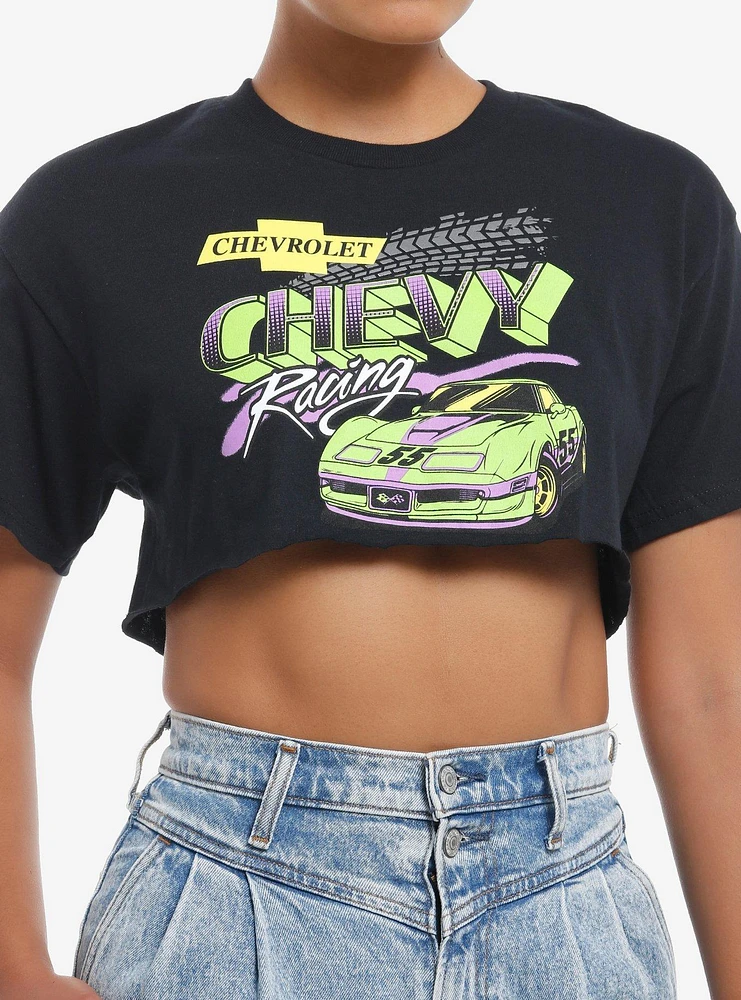 Chevrolet Chevy Racing Crop Girls T-Shirt