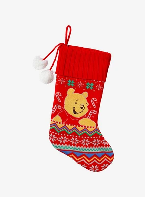 Disney Winnie The Pooh Fair Isle Knit Stocking