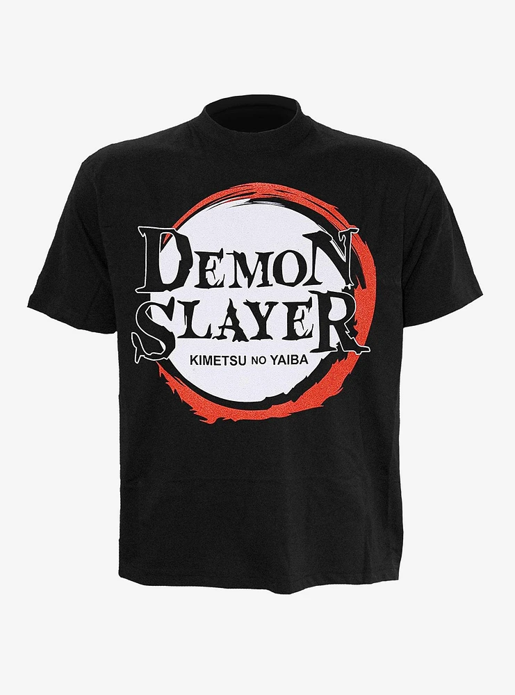 Demon Slayer: Kimetsu No Yaiba Logo Front Print T-Shirt