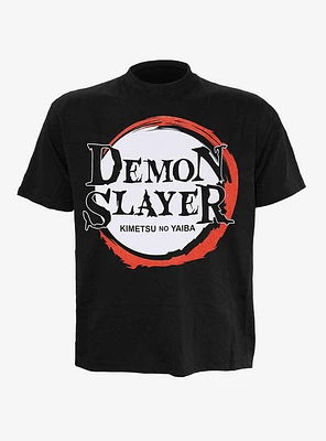 Demon Slayer: Kimetsu No Yaiba Logo Front Print T-Shirt