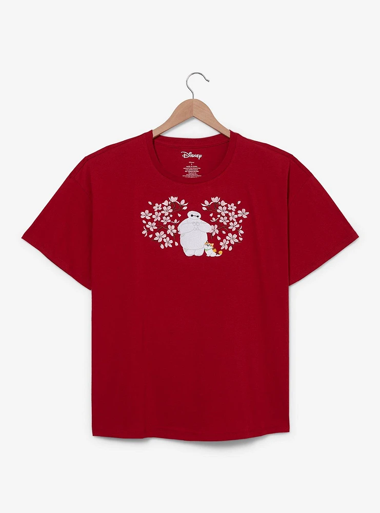 Disney Big Hero 6 Baymax Cherry Blossom Women's Plus T-Shirt - BoxLunch Exclusive