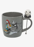 Disney The Nightmare Before Christmas Jack Skellington & Sally Mug with Figural Stirrer