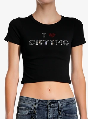 I Love Crying Rhinestone Girls Baby T-Shirt