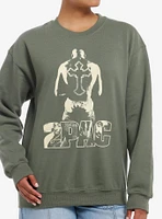 Tupac Cross Portrait Girls Crewneck Sweater