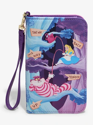 Loungefly Disney Alice In Wonderland Alice & Cheshire Cat Tech Wallet