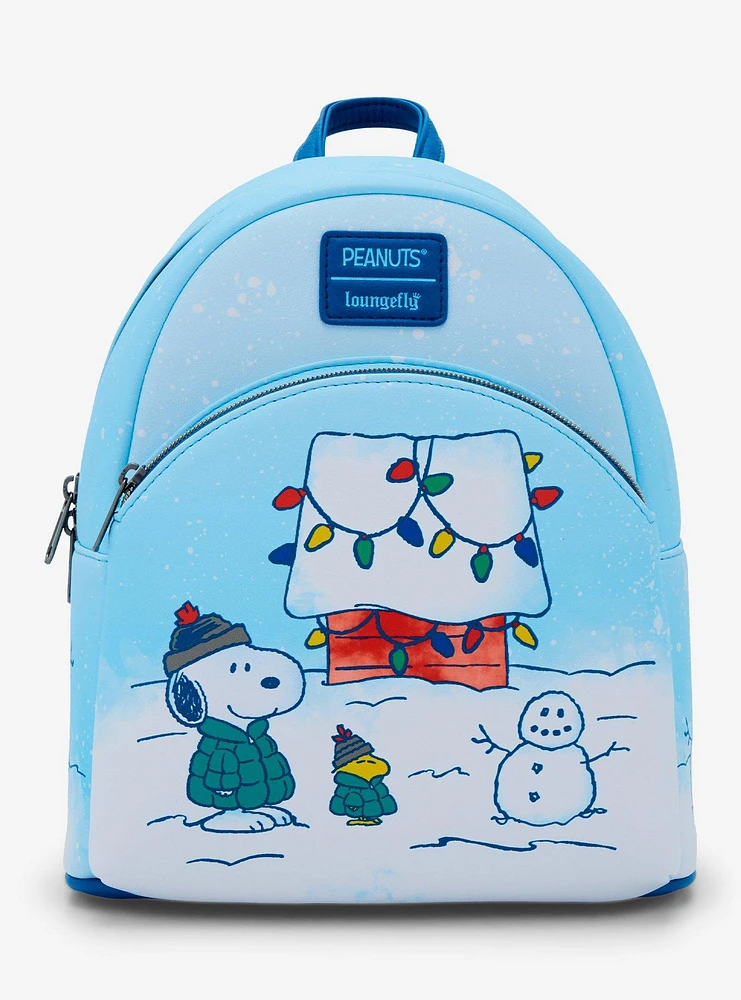 Loungefly Peanuts Snoopy & Woodstock Puffer Jackets Mini Backpack